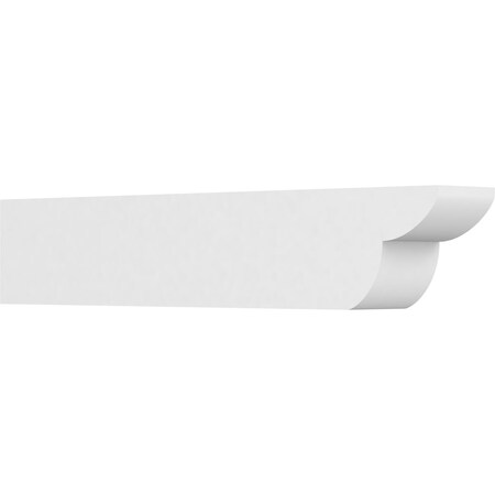 Ekena Millwork Standard Crestline Architectural Grade PVC Rafter Tail, 6"W X 8"H X 42"L RFTP06X08X42CRE